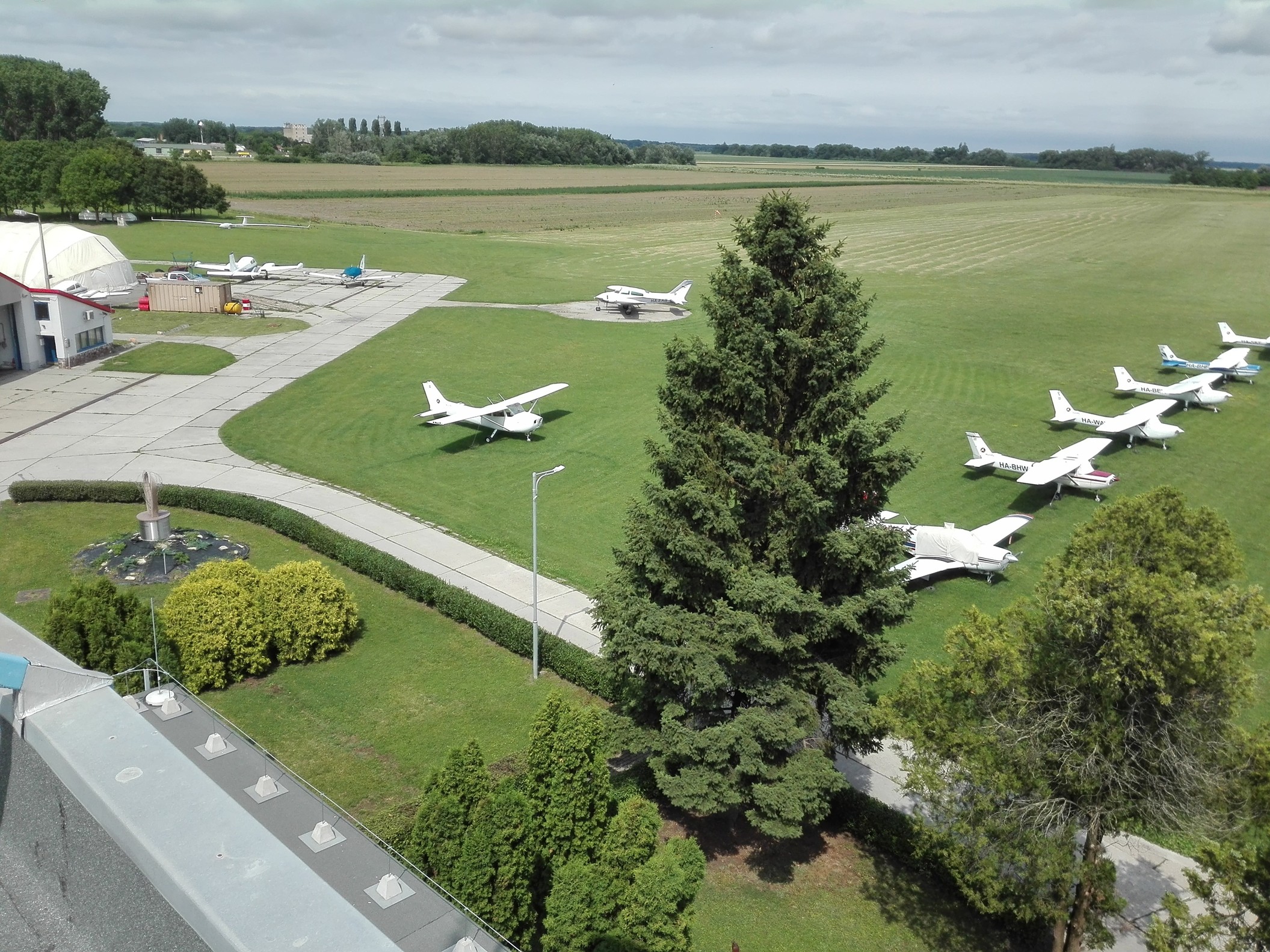 Aerial View of Airfield and Fleet