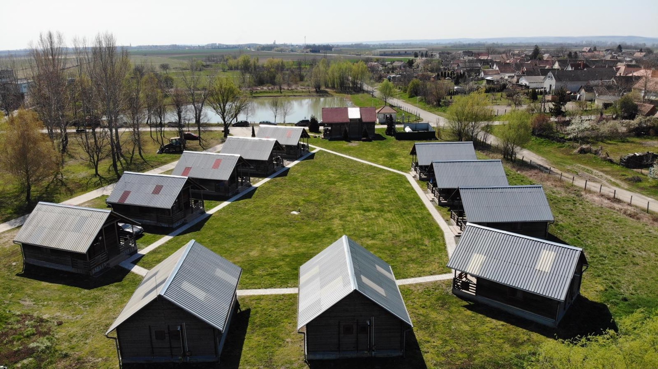 Aerial View of Bungalow Complex