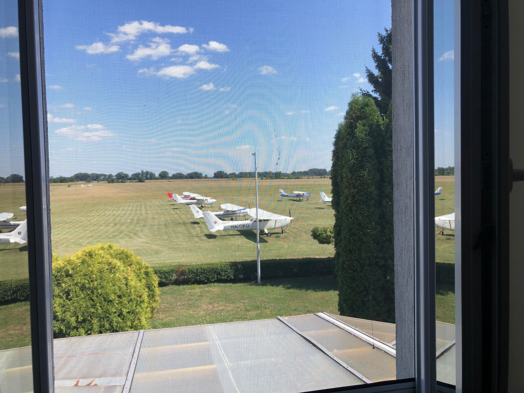 Airfield View from Room Window