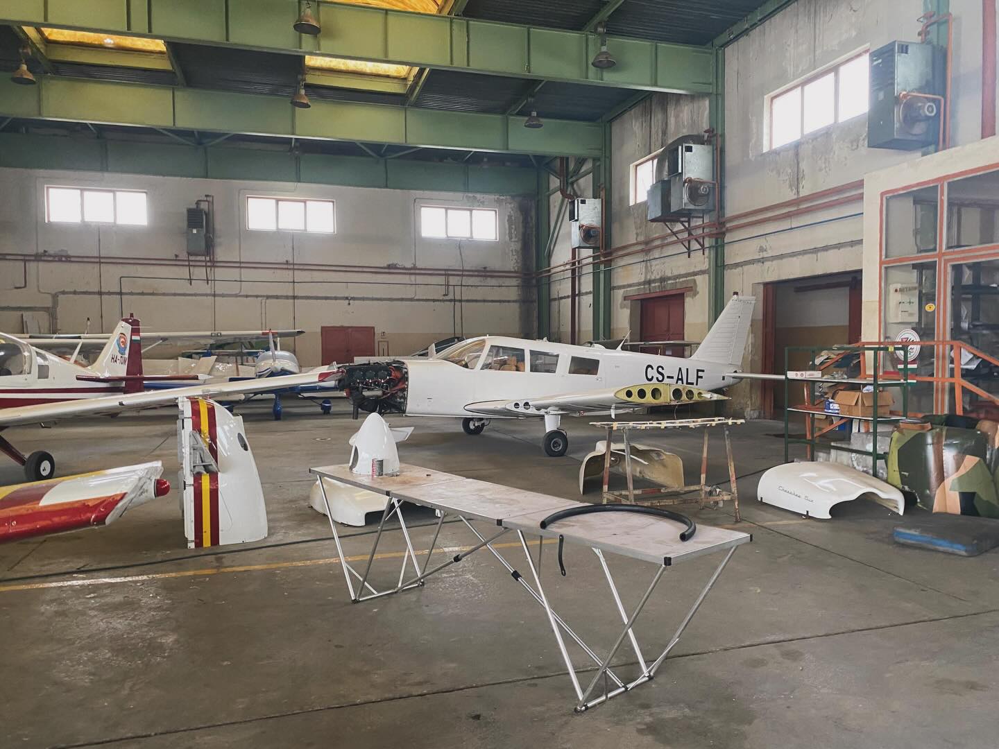 HunAviation uçak bakım hangarı